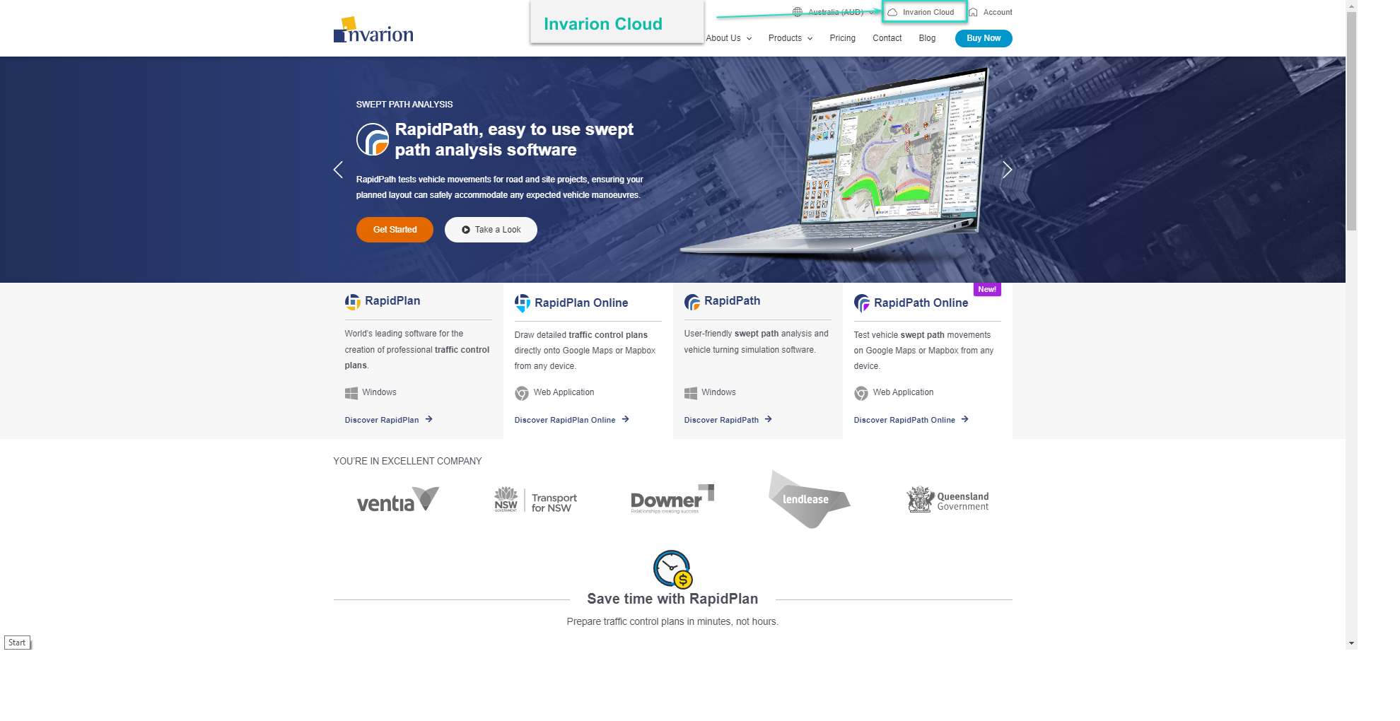 Invarion home page