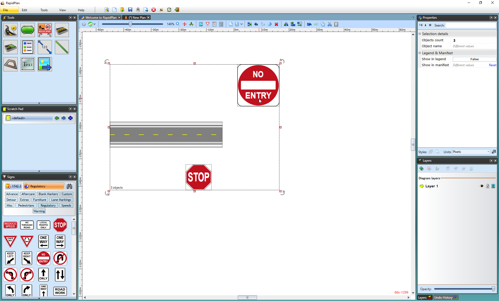 Multiple_objects_selected_with_SHIFT_key