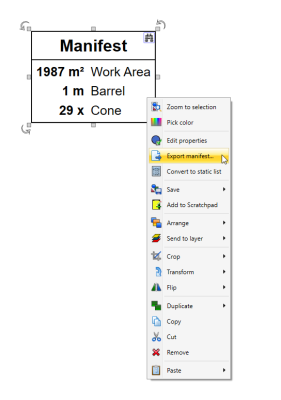 Right_click_manifest_export