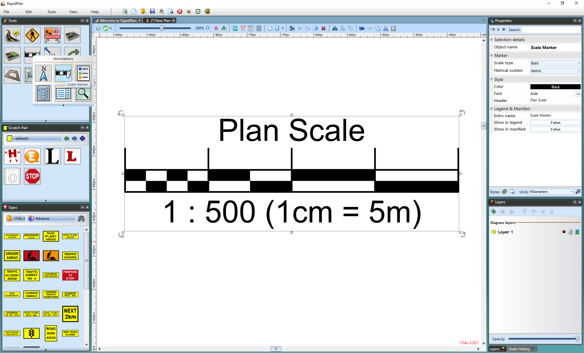 Scale_Marker_and_Properties_Palette