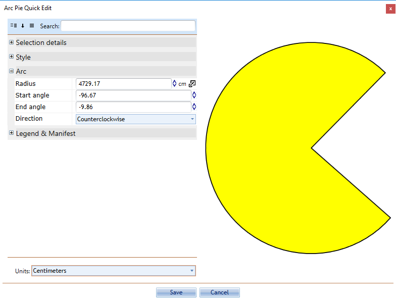 Setting_the_Radius_and_Angles_of_the_Pie_Arc_Manually