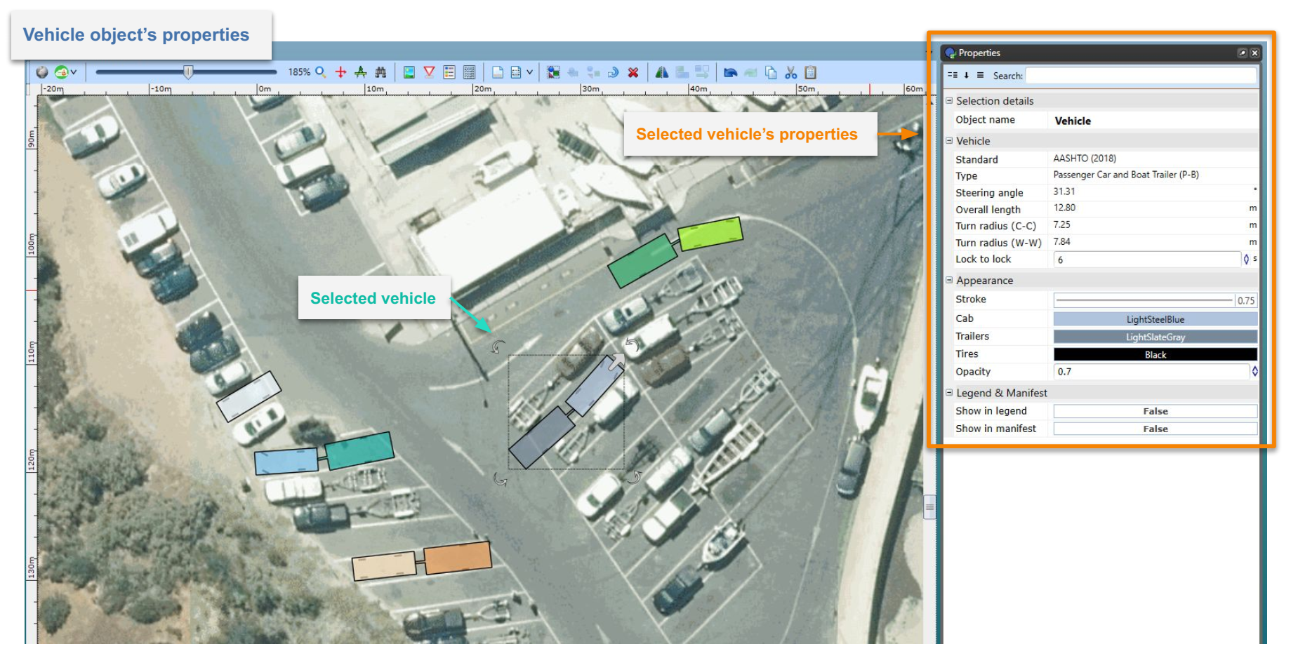 Vehicle&#39;s properties inside the Object Properties window