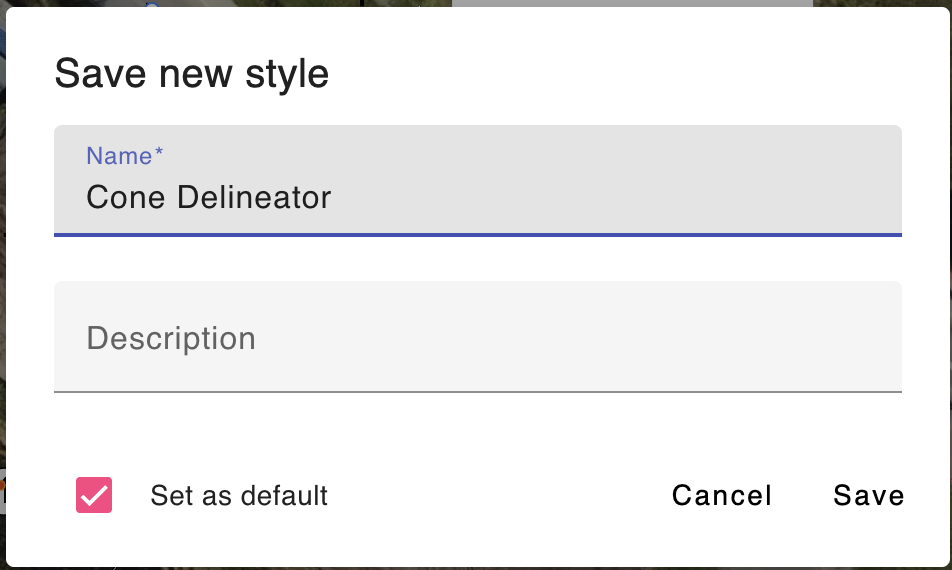 Change the default appearance from the Style menu