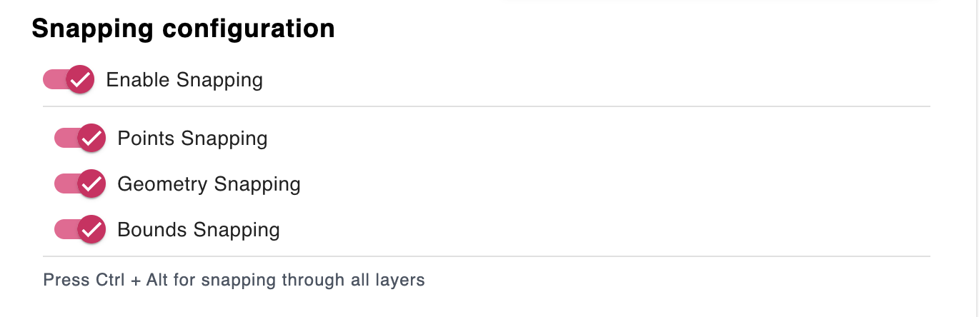 Turn off control point snapping in Settings