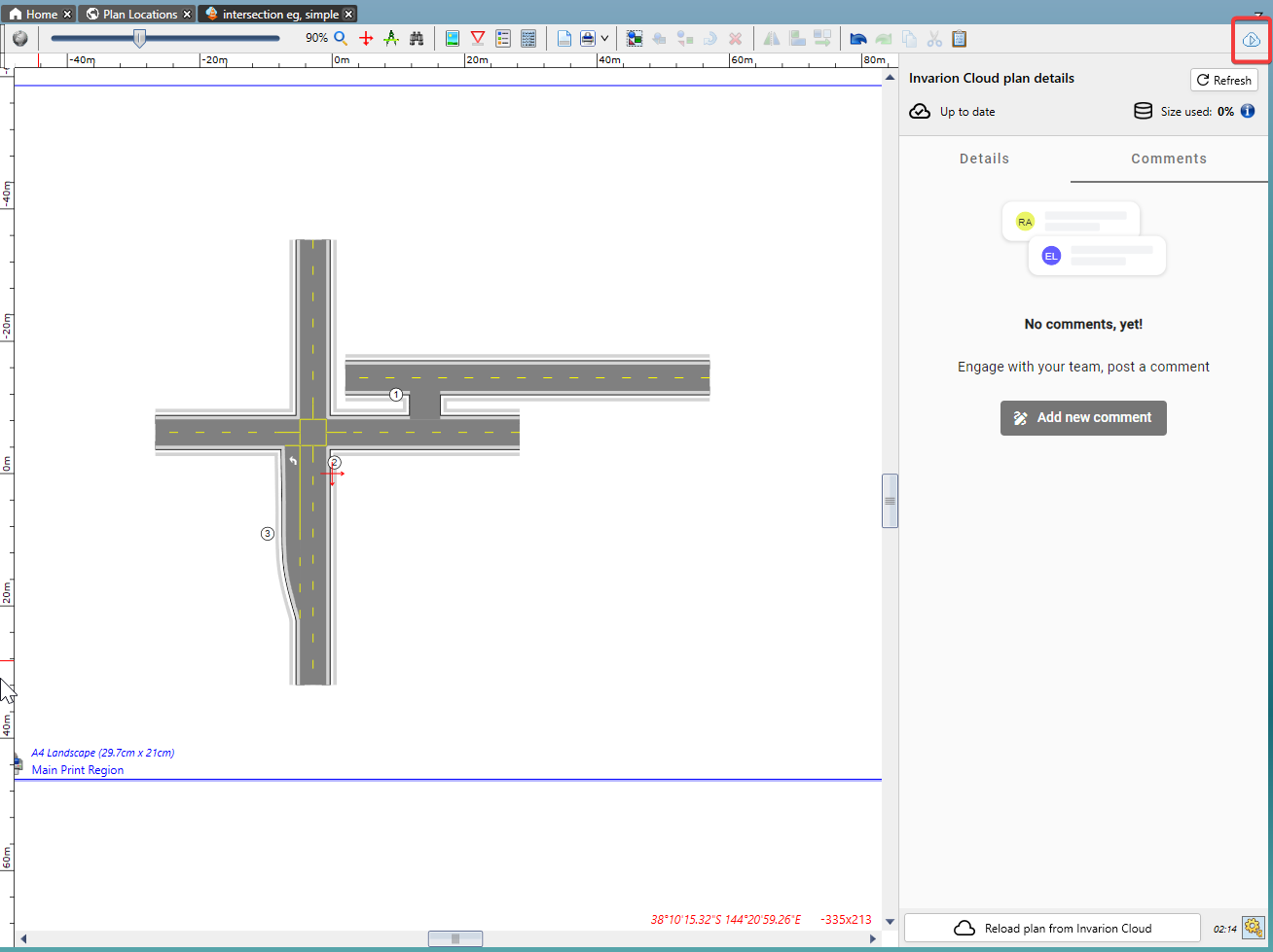 invarion cloud plan details toolbar button