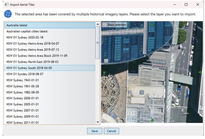 MetroMap surveys dialog