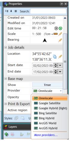 Provider dropdown