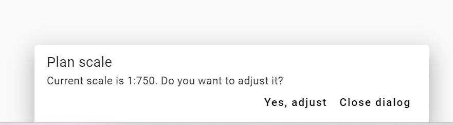 Set the plan scale before adding objects